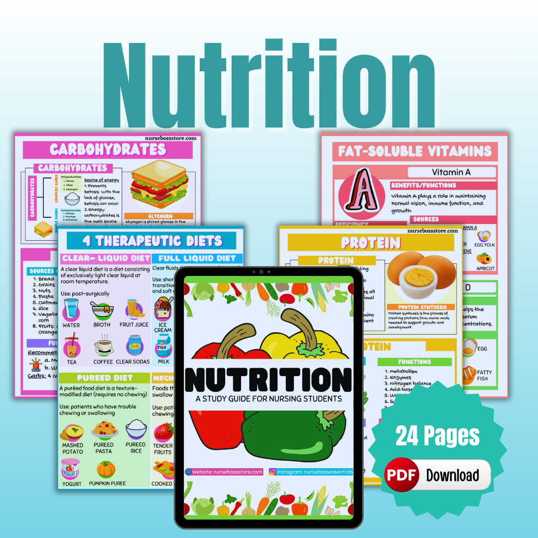 Nutrition Study Guide Examples Nutrition Study Guide (DIGITAL-PDF Files ONLY) – nursebossstore