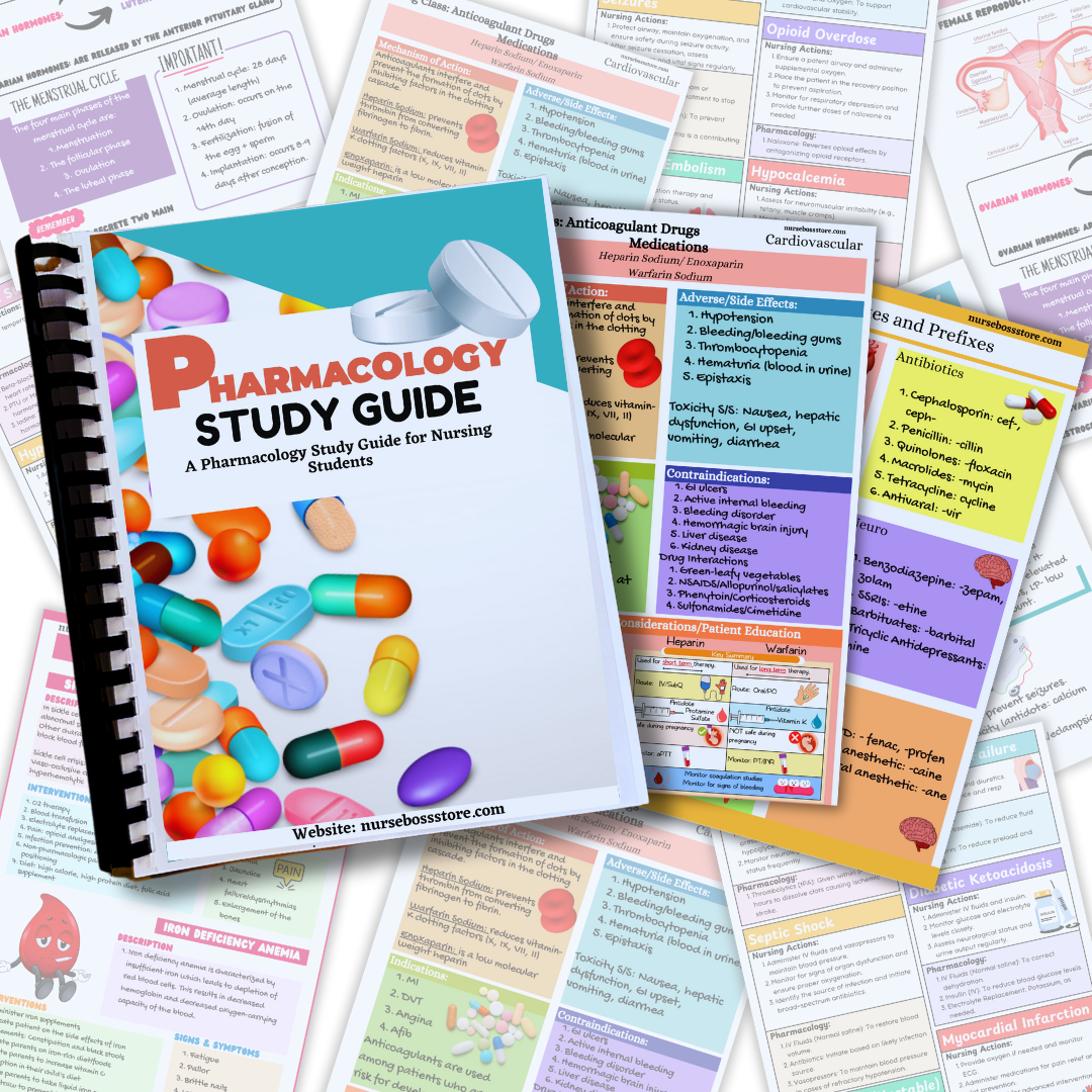 Pharmacology Nursing Study Guide (Digital-PDF)