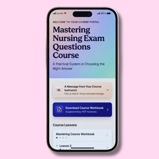 Peer Reviewed Nursing Exam Questions + Video Lessons:  (Digital PDF)