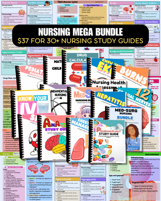 Mega Nursing Bundle-All Study Guides (Digital-PDF Files ONLY)