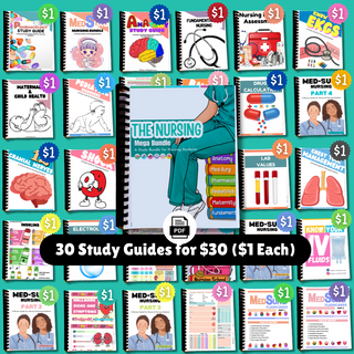 Mega Nursing Bundle-All Study Guides (Digital-PDF Files ONLY)