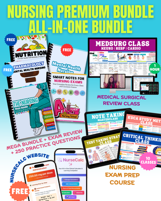The Nursing Premium All-In-One Bundle [Notes, Questions, Web App, Lectures]