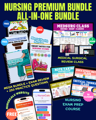 The Nursing Premium All-In-One Bundle [Notes, Questions, Web App, Lectures]