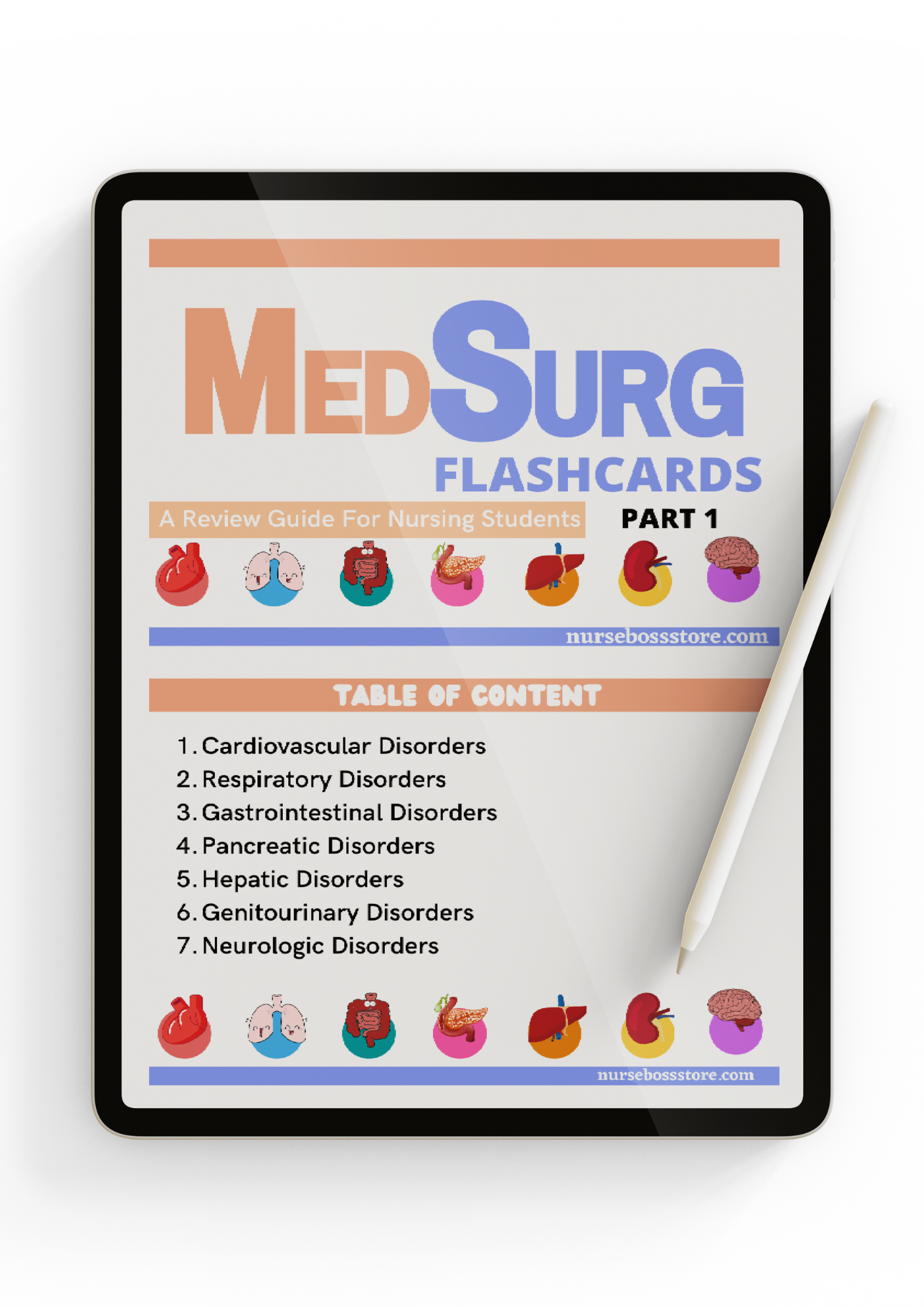 MedSurg Flashcards Part 1 (Digital-PDF)-Filled in – nursebossstore